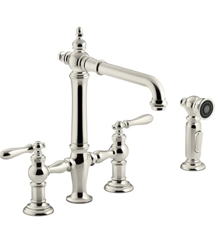 Kohler 76519-4-CP K-76519-4-CP Artifacts Deck-Mount Bridge Kitchen